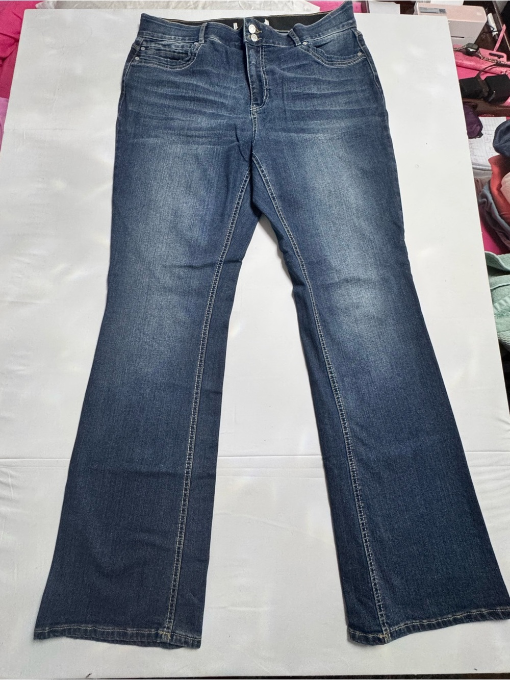 Denim&Co Dark Blue Flare Jeans